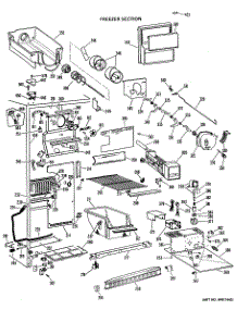 02 - Freezer Section parts for Ge Refrigerator MSX24DLB from AppliancePartsPros.com