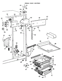 03 - Fresh Food Section parts for Ge Refrigerator MSX24DLB from AppliancePartsPros.com