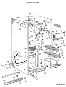02 - Freezer Section parts for Ge Refrigerator MSX20ELG from AppliancePartsPros.com