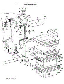 03 - Fresh Food Section parts for Ge Refrigerator MSX22DRAAD from AppliancePartsPros.com