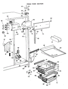 03 - Fresh Food Section parts for Ge Refrigerator MSX24DLJ from AppliancePartsPros.com