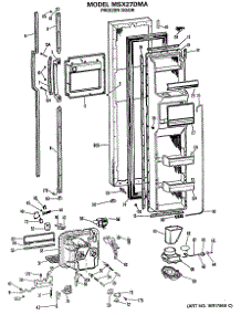 02 - Freezer Door parts for Ge Refrigerator MSX27DMA from AppliancePartsPros.com