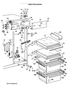 03 - Fresh Food Section parts for Ge Refrigerator MSX22DMB from AppliancePartsPros.com