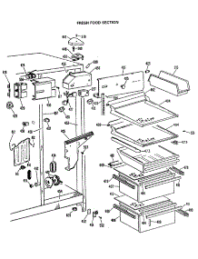 04 - Fresh Food Section parts for Ge Refrigerator MSX27DMA from AppliancePartsPros.com
