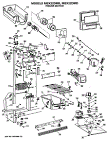 02 - Freezer Section parts for Ge Refrigerator MSX22DMD from AppliancePartsPros.com