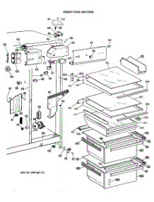 04 - Fresh Food Section parts for Ge Refrigerator MSE27HRAWH from AppliancePartsPros.com