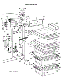 04 - Fresh Food Section parts for Ge Refrigerator MSX27HRBWH from AppliancePartsPros.com