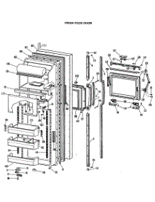 02 - Fresh Food Door parts for Ge Refrigerator MSE27HRAWH from AppliancePartsPros.com