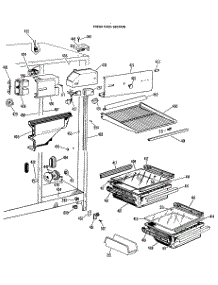 03 - Fresh Food Section parts for Ge Refrigerator MSX20GLJ from AppliancePartsPros.com