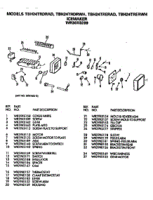 Icemaker parts for Ge Refrigerator TBH24TRDRAD from AppliancePartsPros.com