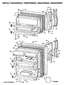Doors parts for Ge Refrigerator TBH24TRDRAD from AppliancePartsPros.com