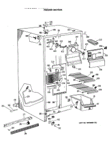02 - Freezer Section parts for Ge Refrigerator TFX22ZASAWH from AppliancePartsPros.com