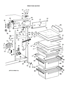 04 - Fresh Food Section parts for Ge Refrigerator TFX24ZFSAWH from AppliancePartsPros.com