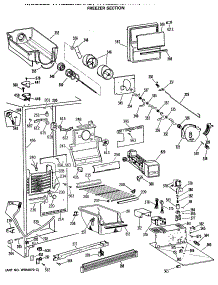 02 - Freezer Section parts for Ge Refrigerator TFX22ZRSAWW from AppliancePartsPros.com