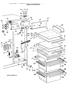 03 - Fresh Food Section parts for Ge Refrigerator TFX22ZRSAWH from AppliancePartsPros.com