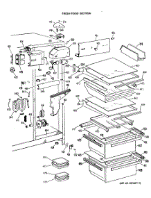 04 - Fresh Food Section parts for Ge Refrigerator TFX27ZFSAWH from AppliancePartsPros.com