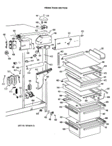04 - Fresh Food Section parts for Ge Refrigerator TFX27VRSAAD from AppliancePartsPros.com