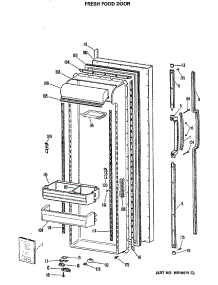 02 - Fresh Food Door parts for Ge Refrigerator TFX27VRSAWH from AppliancePartsPros.com