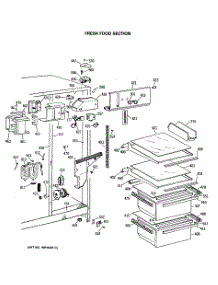 03 - Fresh Food Section parts for Ge Refrigerator TFG20JRSAWW from AppliancePartsPros.com