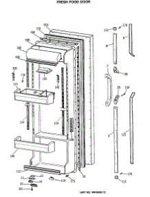 02 - Fresh Food Door parts for Ge Refrigerator TFC24PRSAWW from AppliancePartsPros.com