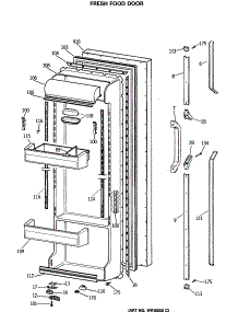 02 - Fresh Food Door parts for Ge Refrigerator TFG22PRSAWW from AppliancePartsPros.com