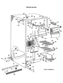 02 - Freezer Section parts for Ge Refrigerator TFX19LASAWH from AppliancePartsPros.com