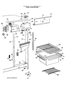 03 - Fresh Food Section parts for Ge Refrigerator TFX19LASAWH from AppliancePartsPros.com