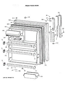 02 - Fresh Food Door parts for Ge Refrigerator TBX21GASNRWH from AppliancePartsPros.com