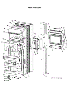 02 - Fresh Food Door parts for Ge Refrigerator TFC27PFSBWW from AppliancePartsPros.com
