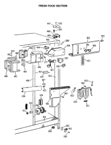 04 - Fresh Food Section parts for Ge Refrigerator TFG22PRSBWW from AppliancePartsPros.com