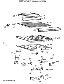05 - Compartment Separator Parts parts for Ge Refrigerator TBX18GASERAD from AppliancePartsPros.com