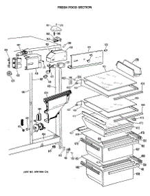 03 - Fresh Food Section parts for Ge Refrigerator TFC22ZASAWH from AppliancePartsPros.com