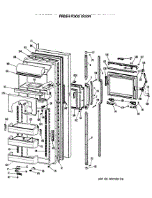 02 - Fresh Food Door parts for Ge Refrigerator TFC27ZFSAWH from AppliancePartsPros.com