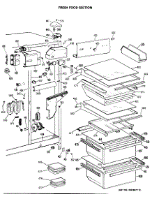 04 - Fresh Food Section parts for Ge Refrigerator TFC27ZFSAWH from AppliancePartsPros.com
