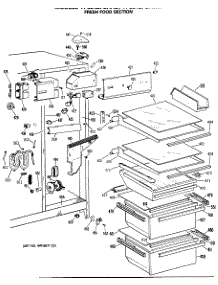 04 - Fresh Food Section parts for Ge Refrigerator TFC24ZFSAWH from AppliancePartsPros.com