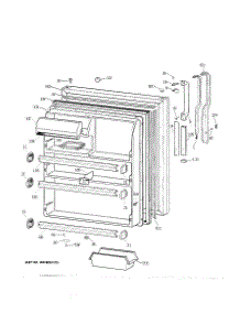 02 - Fresh Food Door parts for Ge Refrigerator TBX21MASNRAD from AppliancePartsPros.com