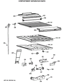 05 - Compartment Separator Parts parts for Ge Refrigerator TBX21DASNRWH from AppliancePartsPros.com