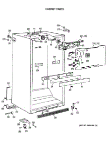 03 - Cabinet Parts parts for Ge Refrigerator TBX18MASERAD from AppliancePartsPros.com
