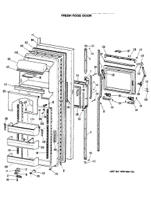 02 - Fresh Food Door parts for Ge Refrigerator TFC24ZFSBWH from AppliancePartsPros.com