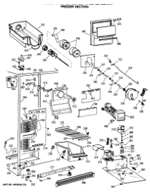 03 - Freezer Section parts for Ge Refrigerator TFC24ZFSBWH from AppliancePartsPros.com