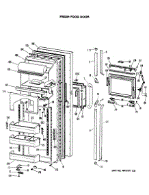 02 - Fresh Food Door parts for Ge Refrigerator TFC27PFSAWW from AppliancePartsPros.com