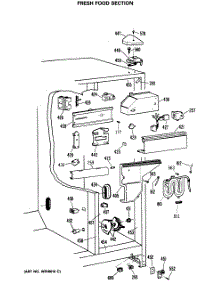 04 - Fresh Food Section parts for Ge Refrigerator TFC27PFSAWW from AppliancePartsPros.com