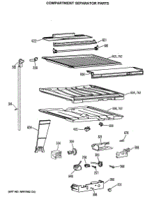 05 - Compartment Separator Parts parts for Ge Refrigerator TBX22JASNRAD from AppliancePartsPros.com
