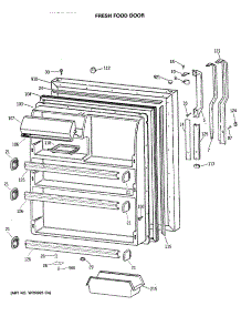 02 - Fresh Food Door parts for Ge Refrigerator TBX21SASNRWH from AppliancePartsPros.com