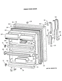 02 - Fresh Food Door parts for Ge Refrigerator TBX19GASNRAD from AppliancePartsPros.com