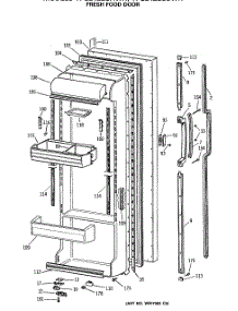 02 - Fresh Food Door parts for Ge Refrigerator TFG24ZESAWH from AppliancePartsPros.com