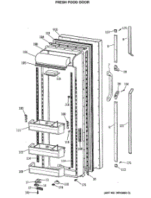 02 - Fresh Food Door parts for Ge Refrigerator TFG27PRSBWW from AppliancePartsPros.com