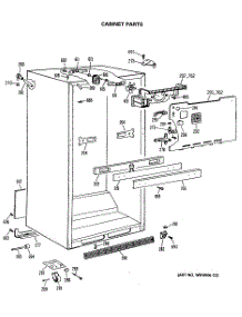 03 - Cabinet Parts parts for Ge Refrigerator TBX19JASPRAD from AppliancePartsPros.com