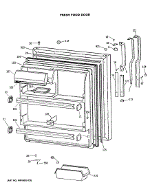 02 - Fresh Food Door parts for Ge Refrigerator TBH18JASPRWH from AppliancePartsPros.com