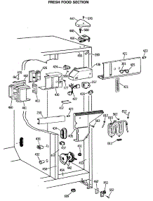 04 - Fresh Food Section parts for Ge Refrigerator TFG27PRSBWW from AppliancePartsPros.com